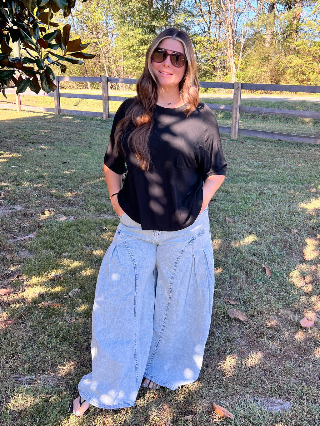 Rowdy Wide Leg Flare Pants